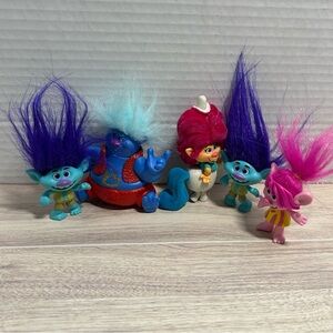Dreamworks TROLLS 5 Pc Lot Troll Movie